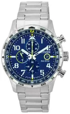 Citizen Pilot Хронограф из нержавеющей стали с синим циферблатом Eco-Drive CA0790-83L 100M Мужские часы